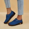 Sapatos confortáveis com sola macia azul