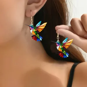 Brincos ousados ​​e chamativos colibri