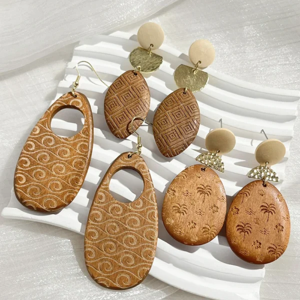 Brincos natura feitos à mão