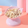 Nova tigela de comida para pet inclinação alta inferior cor de rosa