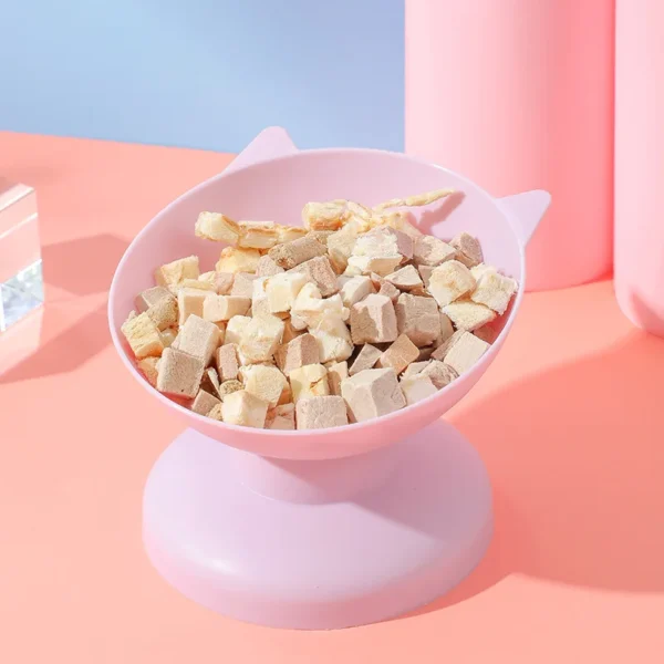 Nova tigela de comida para pet inclinação alta inferior cor de rosa