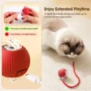 Nova bola elétrica do gato brinquedos bola de rolamento automático com teaser pássaro gato brinquedos pet interativo sensor inteligente recarregável brinquedos do gato